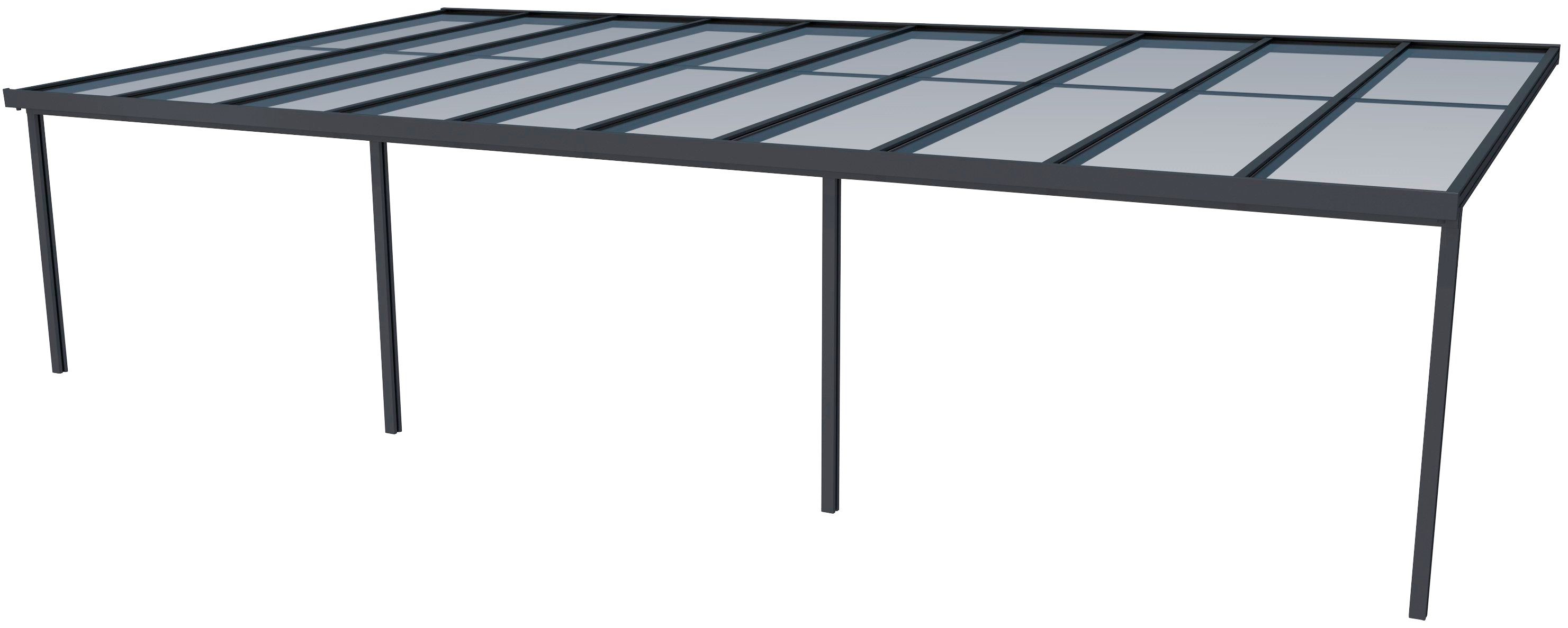 GUTTA Terrassendach Premium, BxT: 1014x506 cm, Bedachung Dachplatten, BxT: 1014x506 cm, Dach Acryl klar