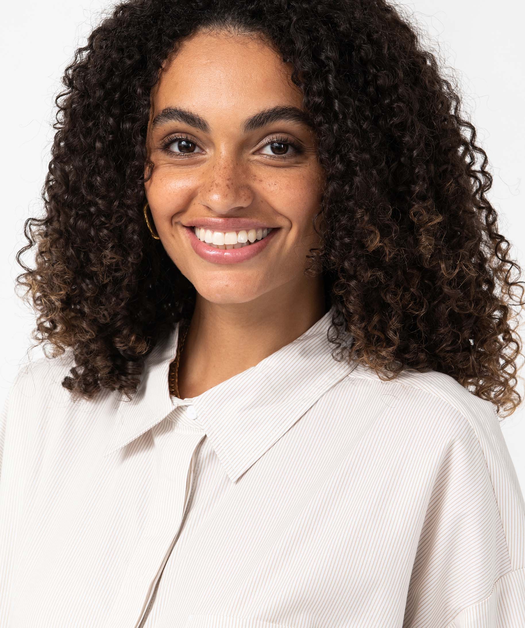 Chemise femme à fines rayures coupe oversize raye | GEMO