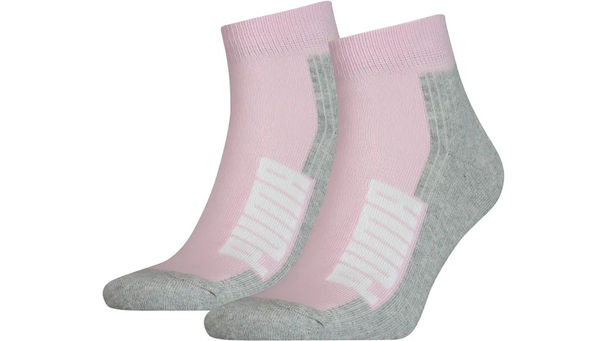 PUMA Unisex Kurzsocken Cushioned Quarter 2er Pack basic pink