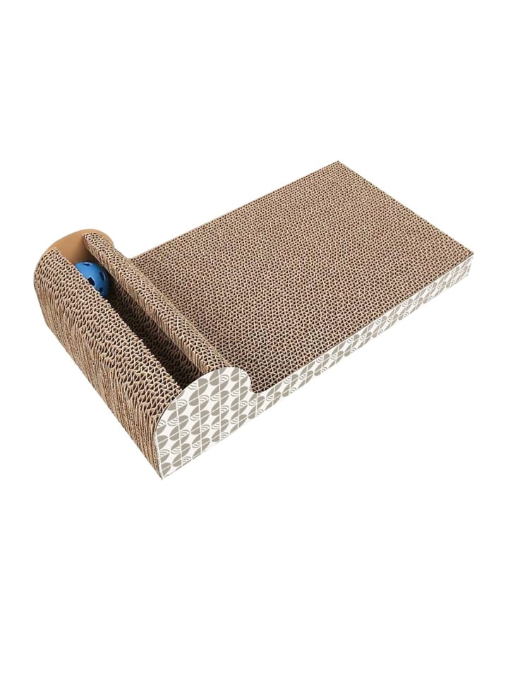 Intirilife Katzenkratzbrett Katzenspielzeug in Braun - 45.5 x 24.5 x 10.5 cm günstig kaufen onesize