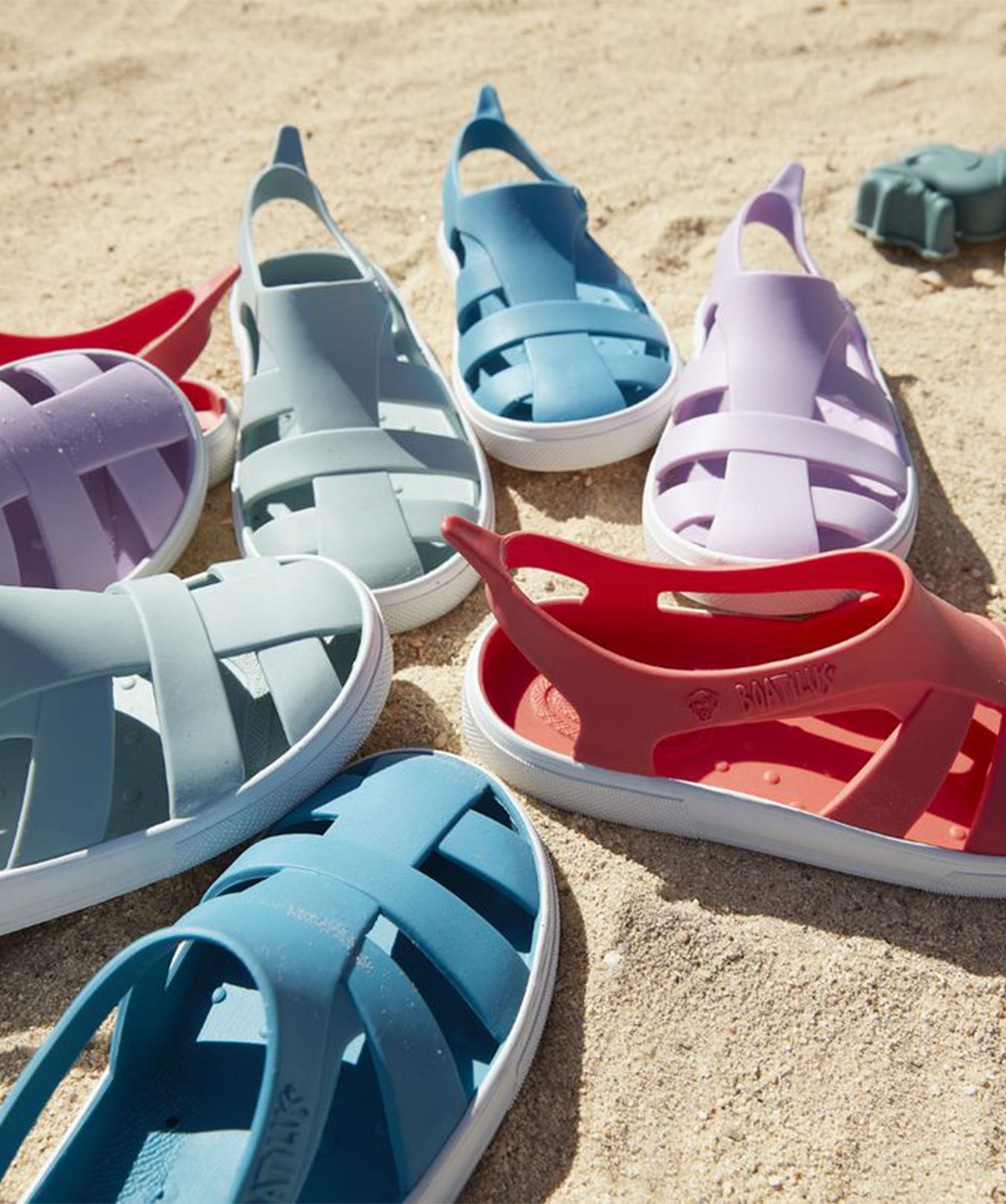 Sandales de plage fille extra souples - Boatilus violet clair | GEMO