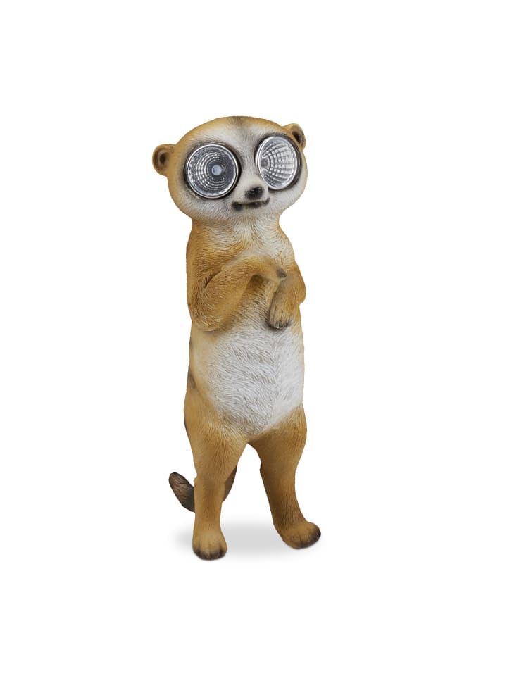 relaxdays LED Gartenfigur Erdmännchen in Beige günstig kaufen onesize