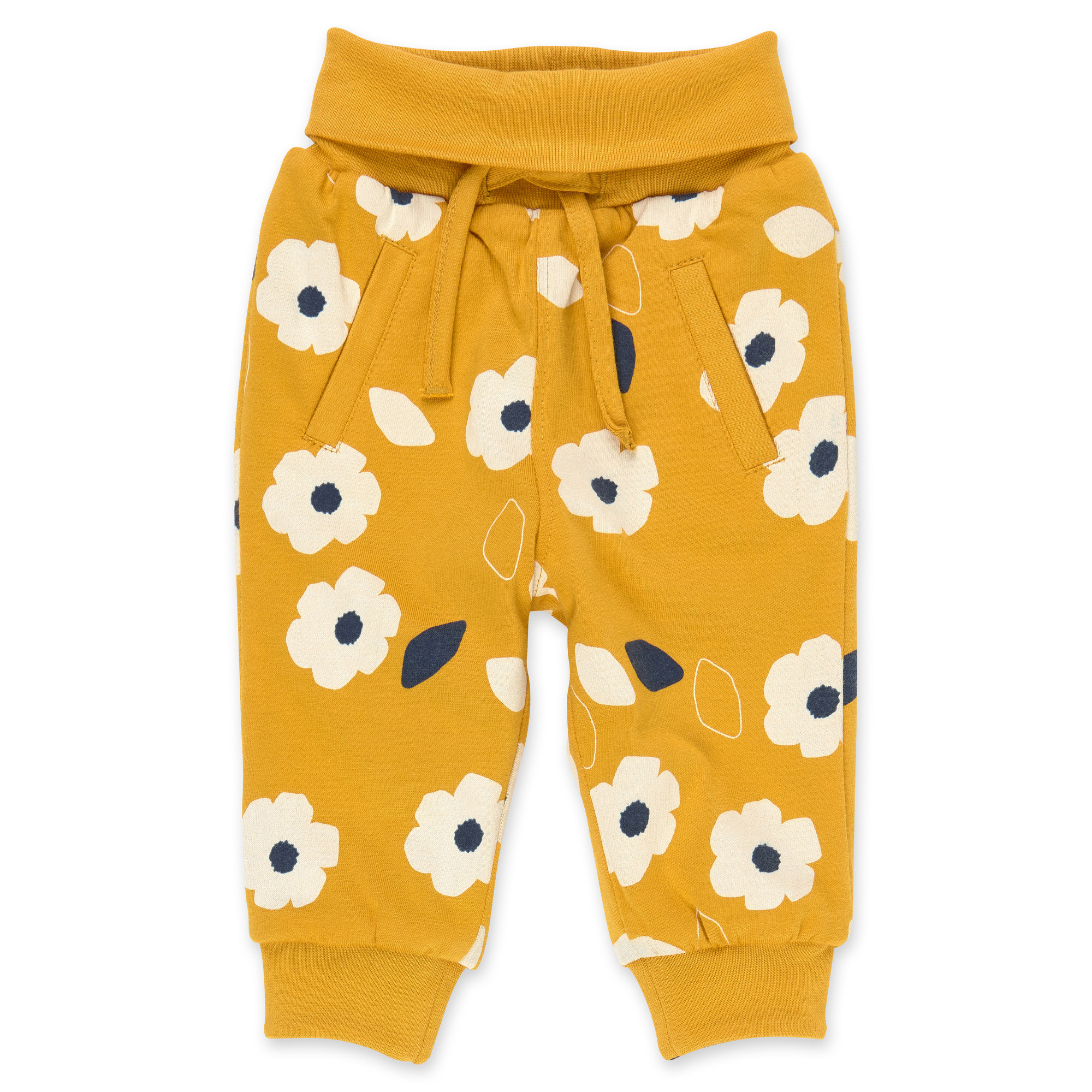 Baby Wendehose, gelb mit Blumen oder dunkelblau