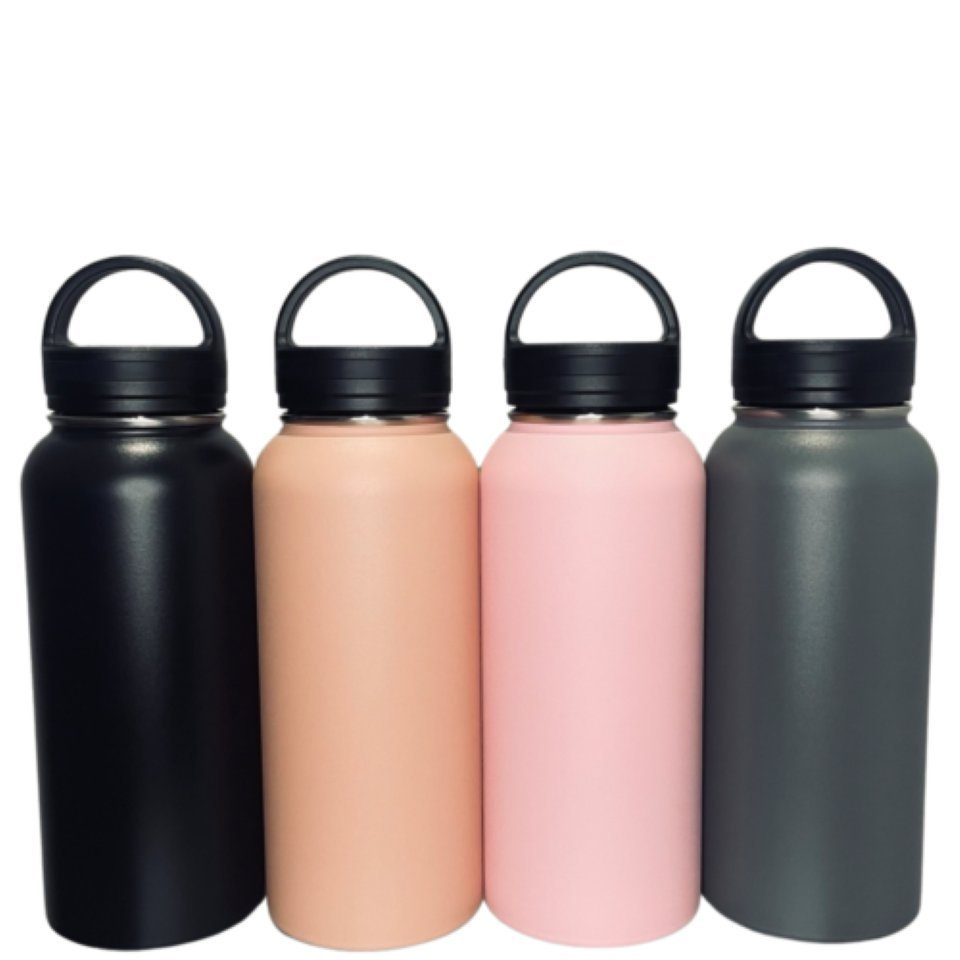 Botells Thermoflasche Thermokanne, Isolierkanne Edelstahl 1 L Tee Kaffee und kalte Getränke, Auslaufsicher, Robust, 1000 ml, Warmes Wasser f. Babynahrung!