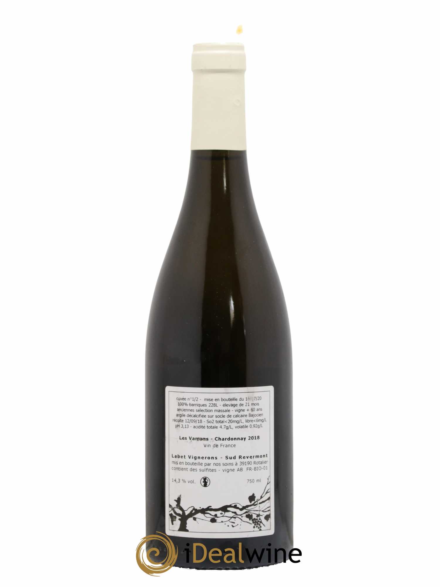 Côtes du Jura Chardonnay Les Varrons Labet (Domaine)  2018 - Lot de 1 Bouteille