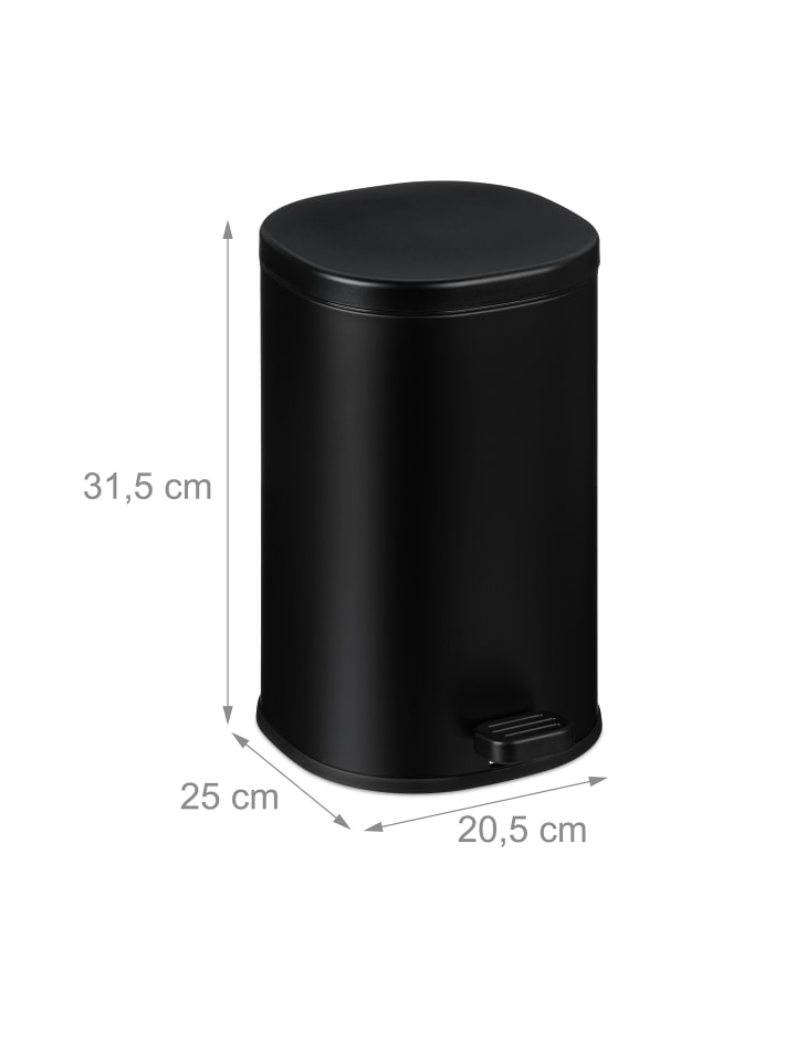 relaxdays Mülleimer Bad in Schwarz - 5 l günstig kaufen onesize