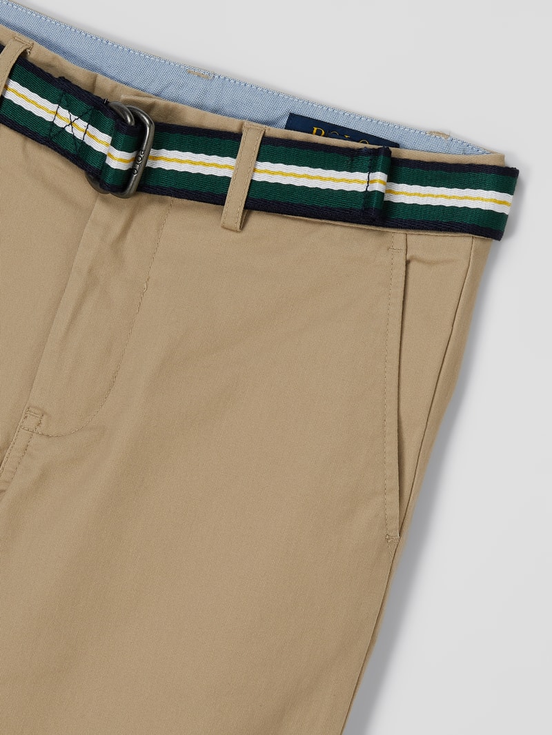 Chino mit Gürtel in beige