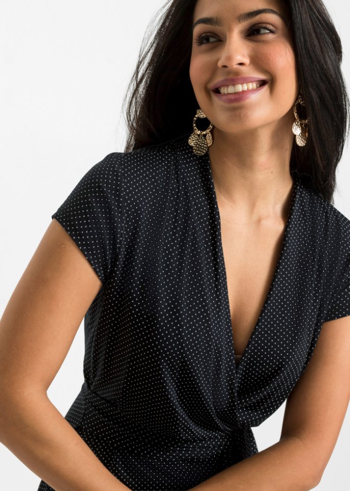 Jerseykleid mit Wickeloptik