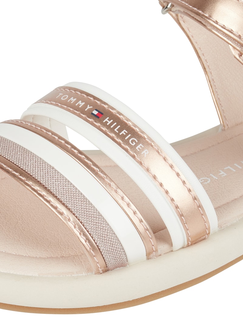 Sandalen in Metallic-Optik in gold