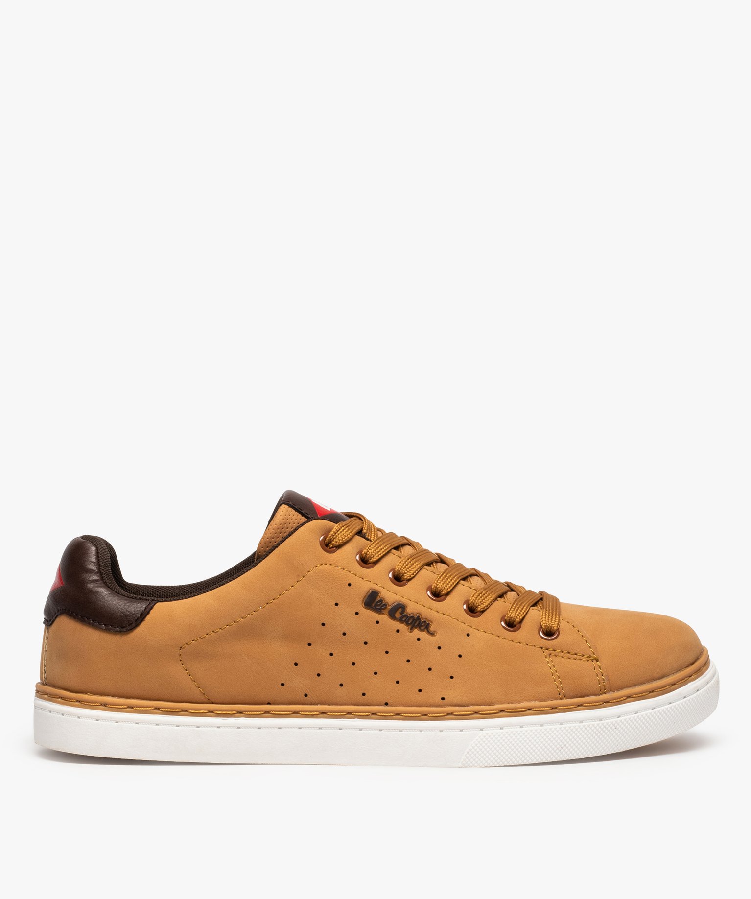 Baskets homme tige basse unie à lacets – Lee Cooper Smart camel | GEMO