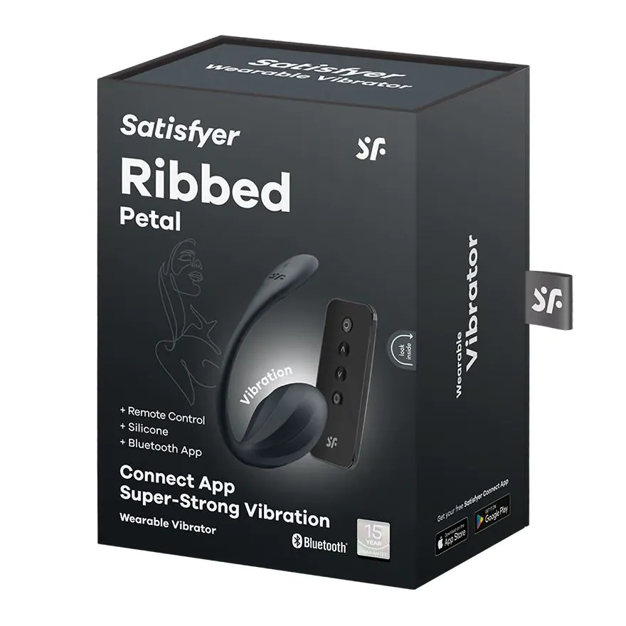 Satisfyer Ribbed Petal sort vibrerende æg