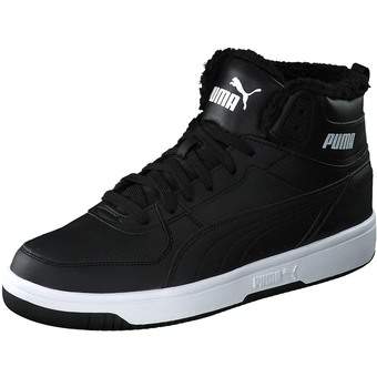PUMA Rebound JOY Fur Sneaker in schwarz