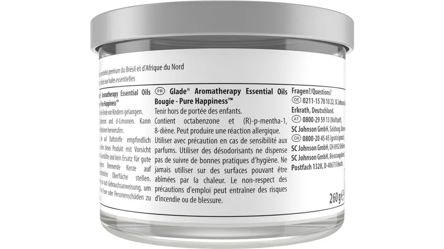 Glade Aromatherapy Essential Oils Duftkerze Pure Happiness