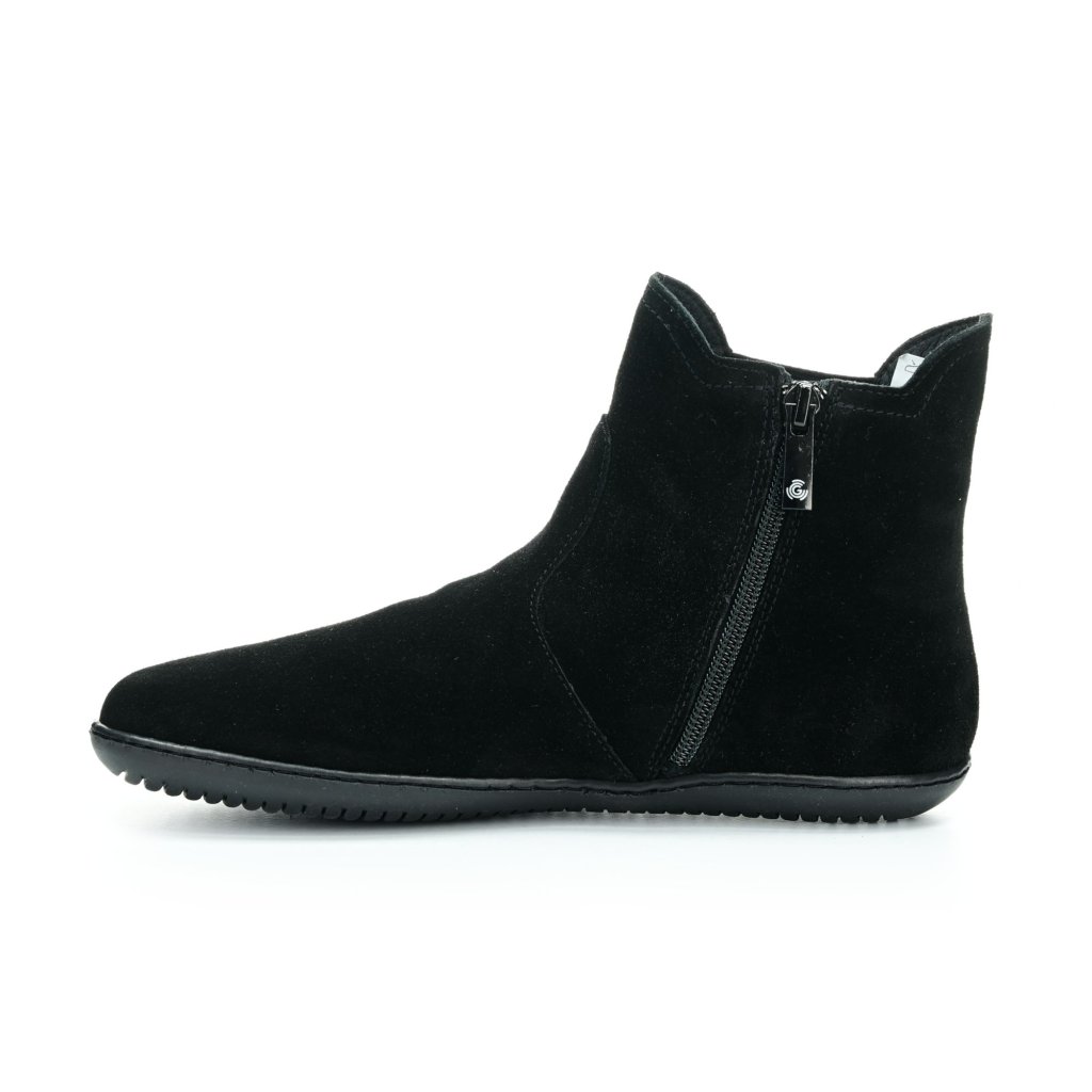 Groundies Camden Mid Black schwarze Chelsea-Barfußschuhe