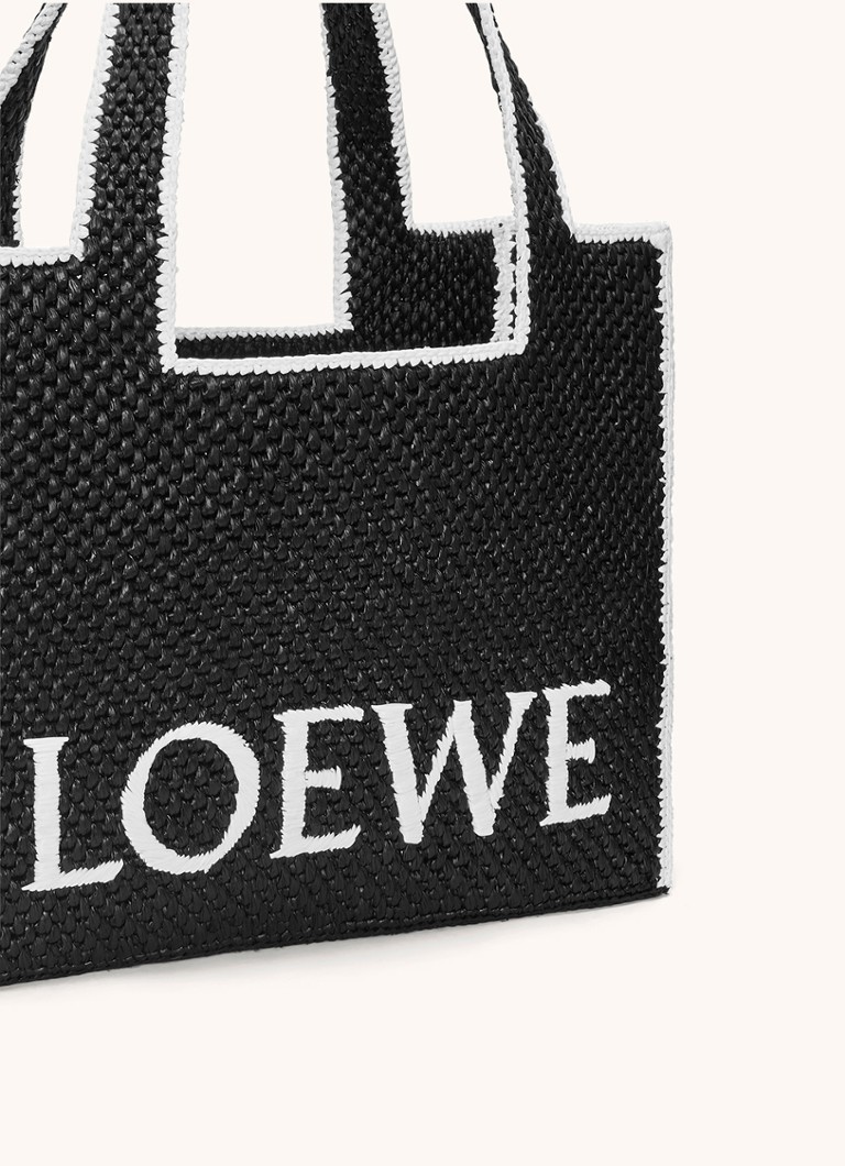 LOEWE Font Large shopper made of raffia