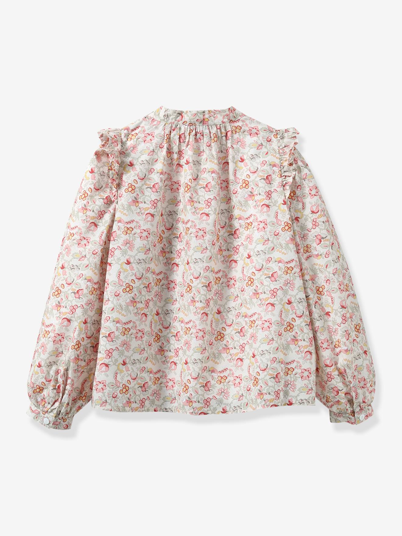 Chemise fille imprimé Mireille CYRILLUS blanc imprimé