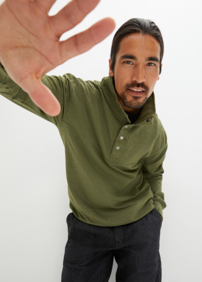Sweatshirt mit recyceltem Polyester, Loose Fit