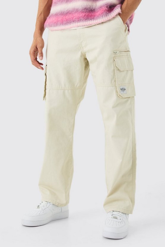 Ripstop Cargo-Hose mit Reißverschluss