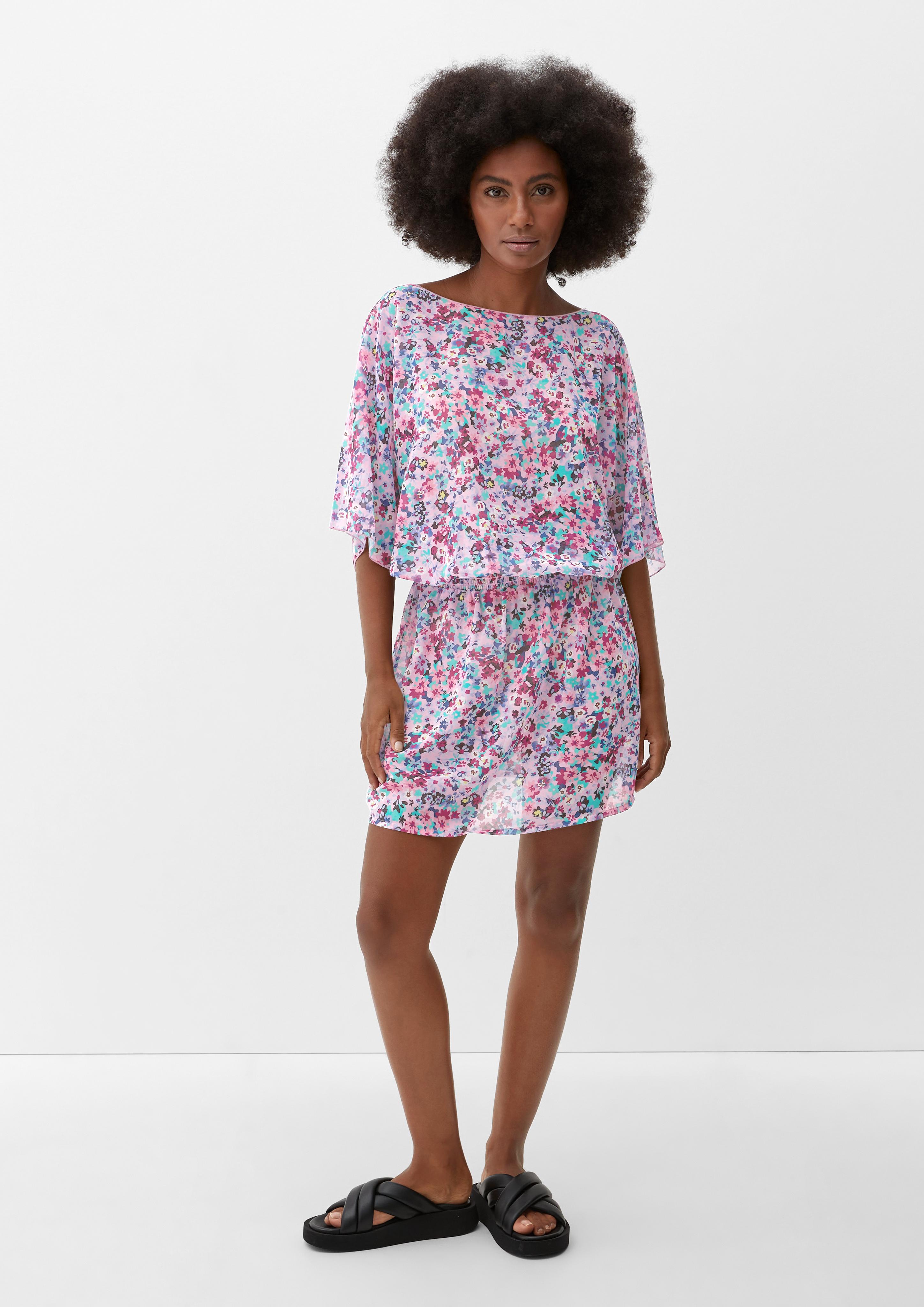 Geblümtes Tunika-Kleid  6008410-46A1