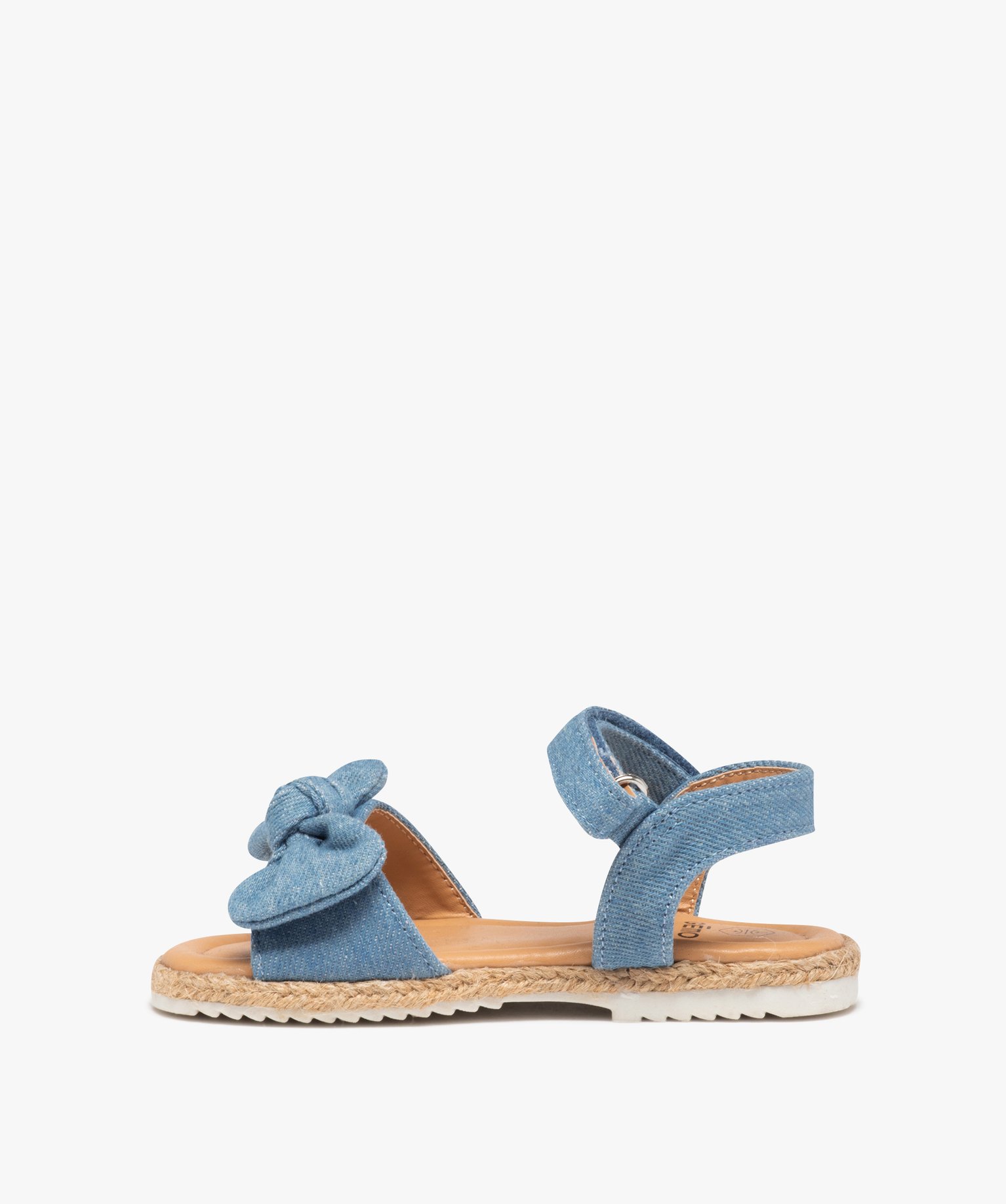 Sandales bébé fille en denim avec n?ud décoratif denim | GEMO