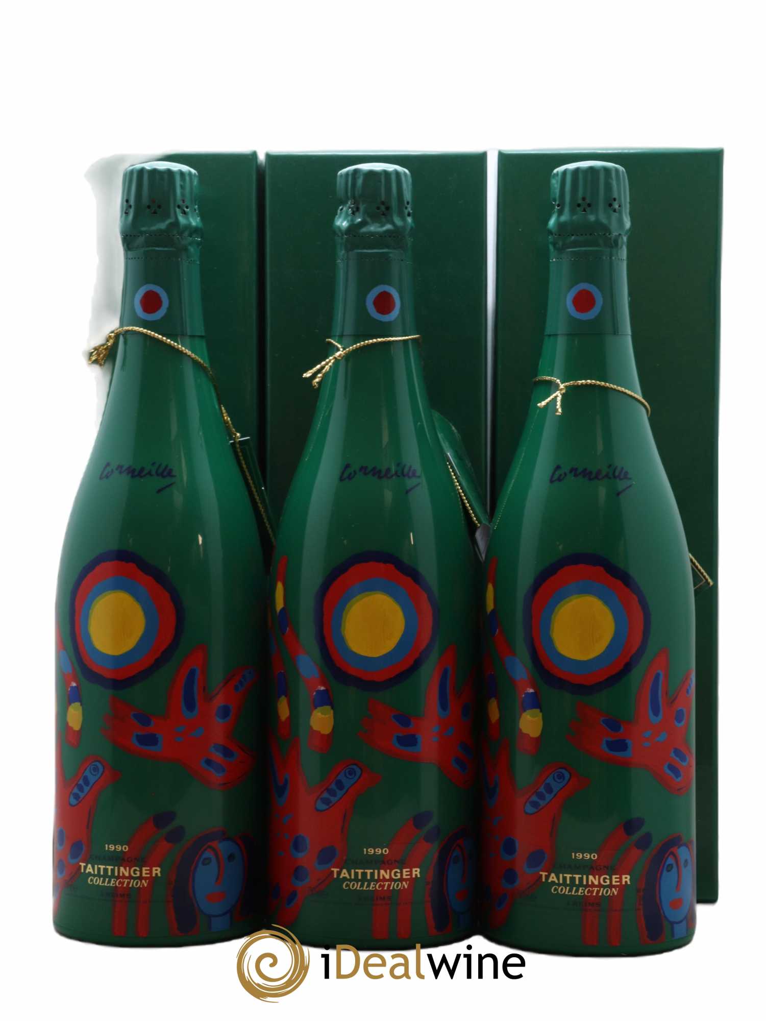 1990 -Collection Cornelis van Beverloo (Corneille) Taittinger  1990 - Lot de 3 Bouteilles