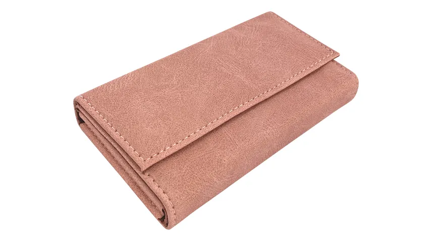 Maniküre Etui mit Druckknöpfen, 5-teilig, Rosa meliert Rosa Meliert