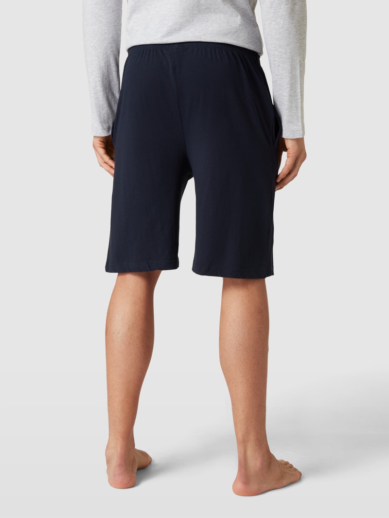 Sweatshorts in melierter Optik in marineblau