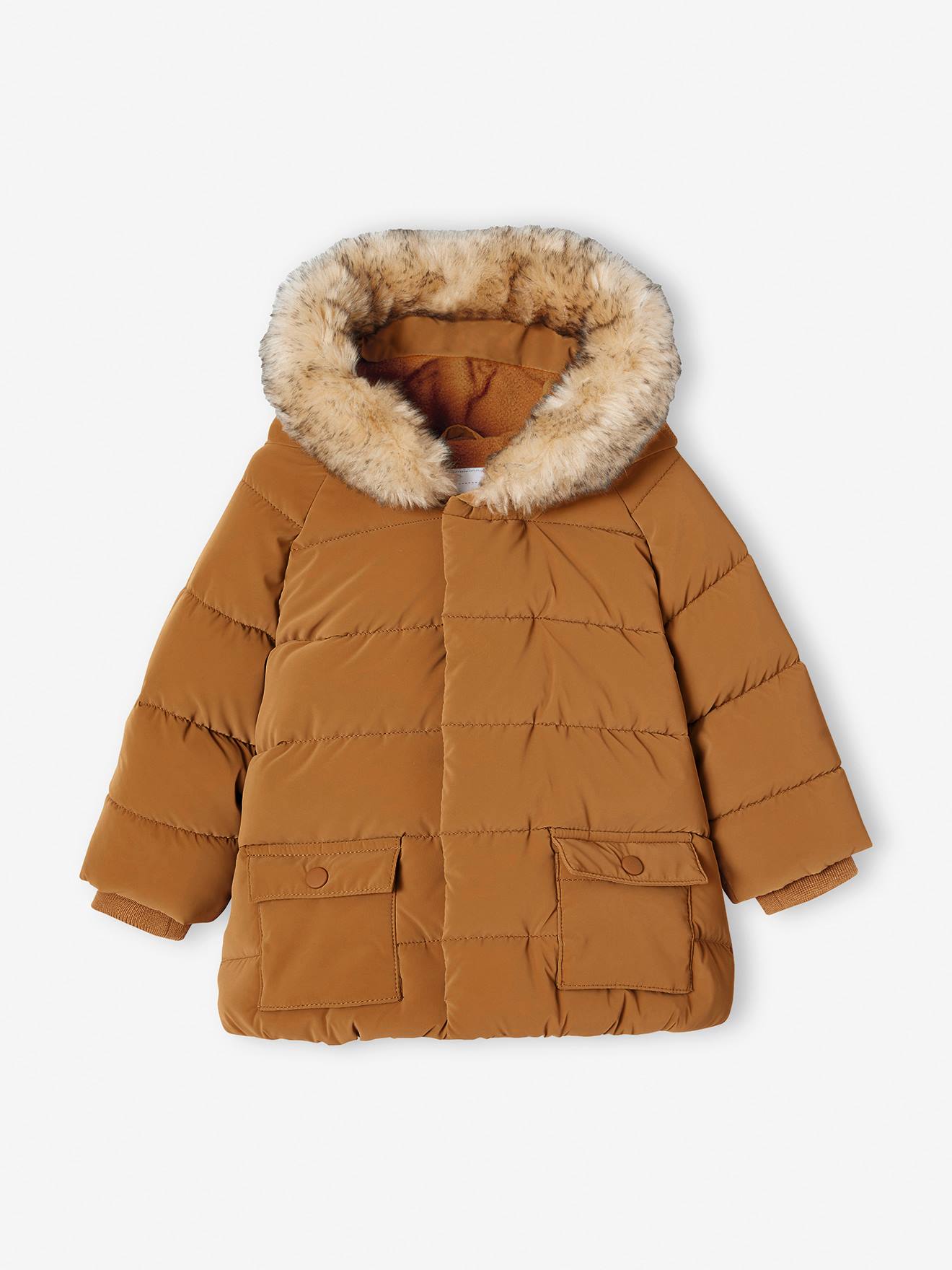 Vertbaudet Jungen Baby Winterjacke mit Recycling-Polyester - indigo-blau