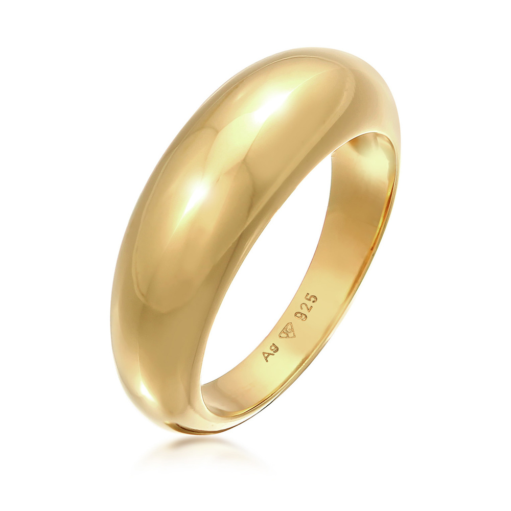 Elli PREMIUM Elli PREMIUM Bague Femmes Bande Chunky Intemporel en Argent Sterling 925 Rhodié Bague