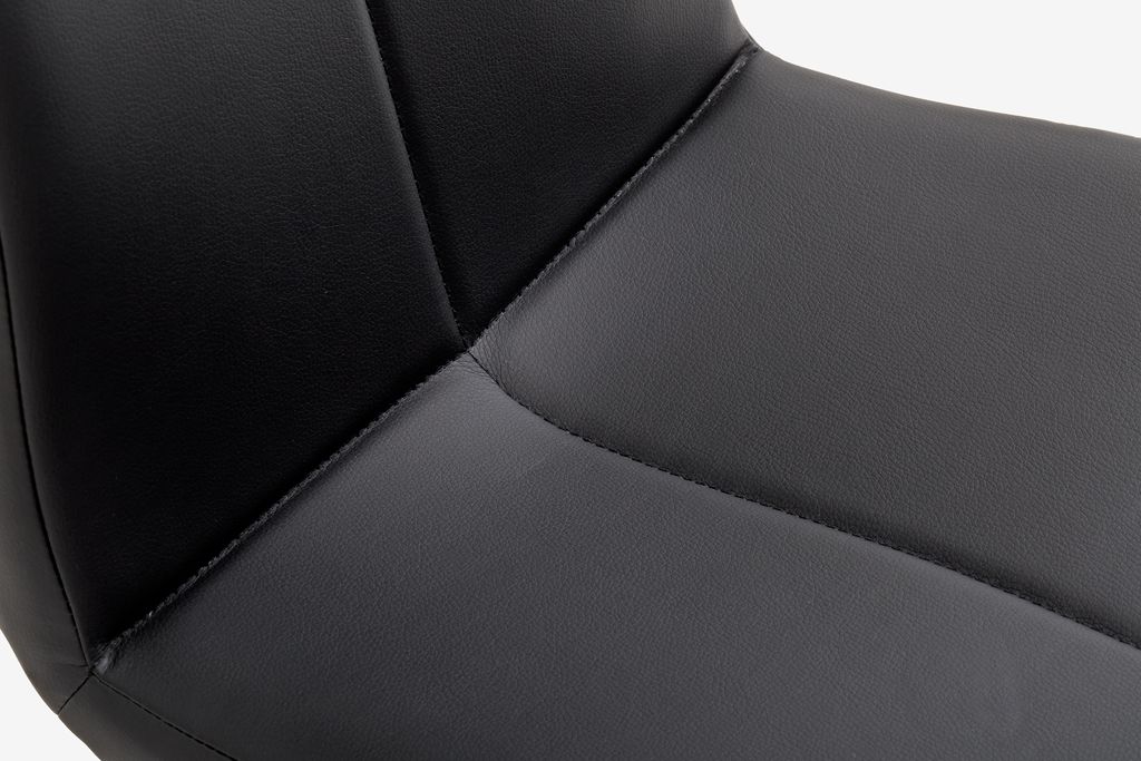 HAVNDAL HAVNDAL chaise de salle à manger simili cuir noir/chrome