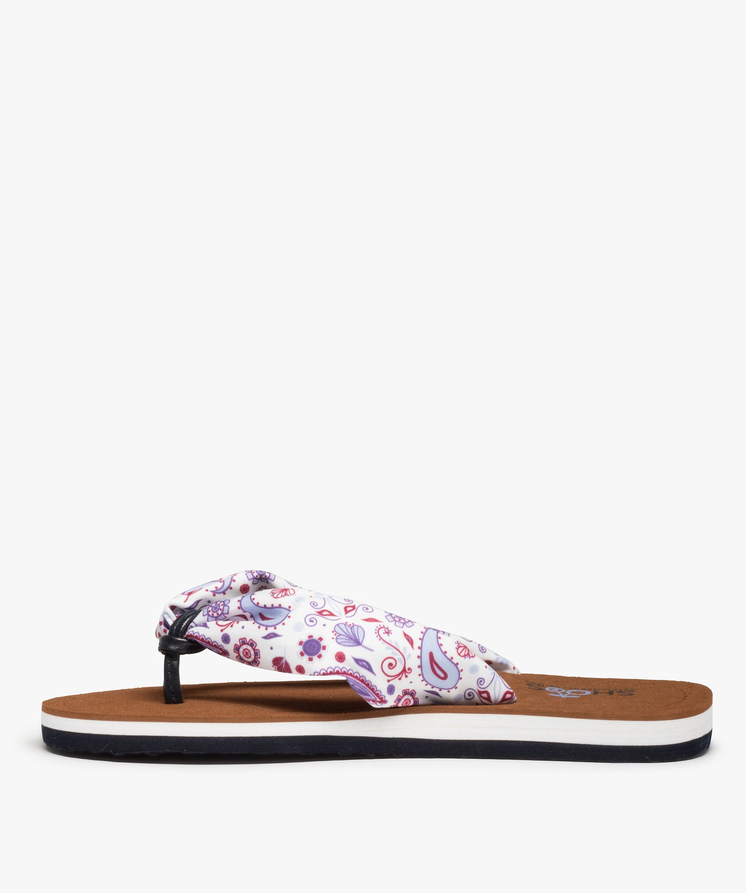 Tongs femme à brides en tissu imprimé – Shoes By LTDC blanc | GEMO