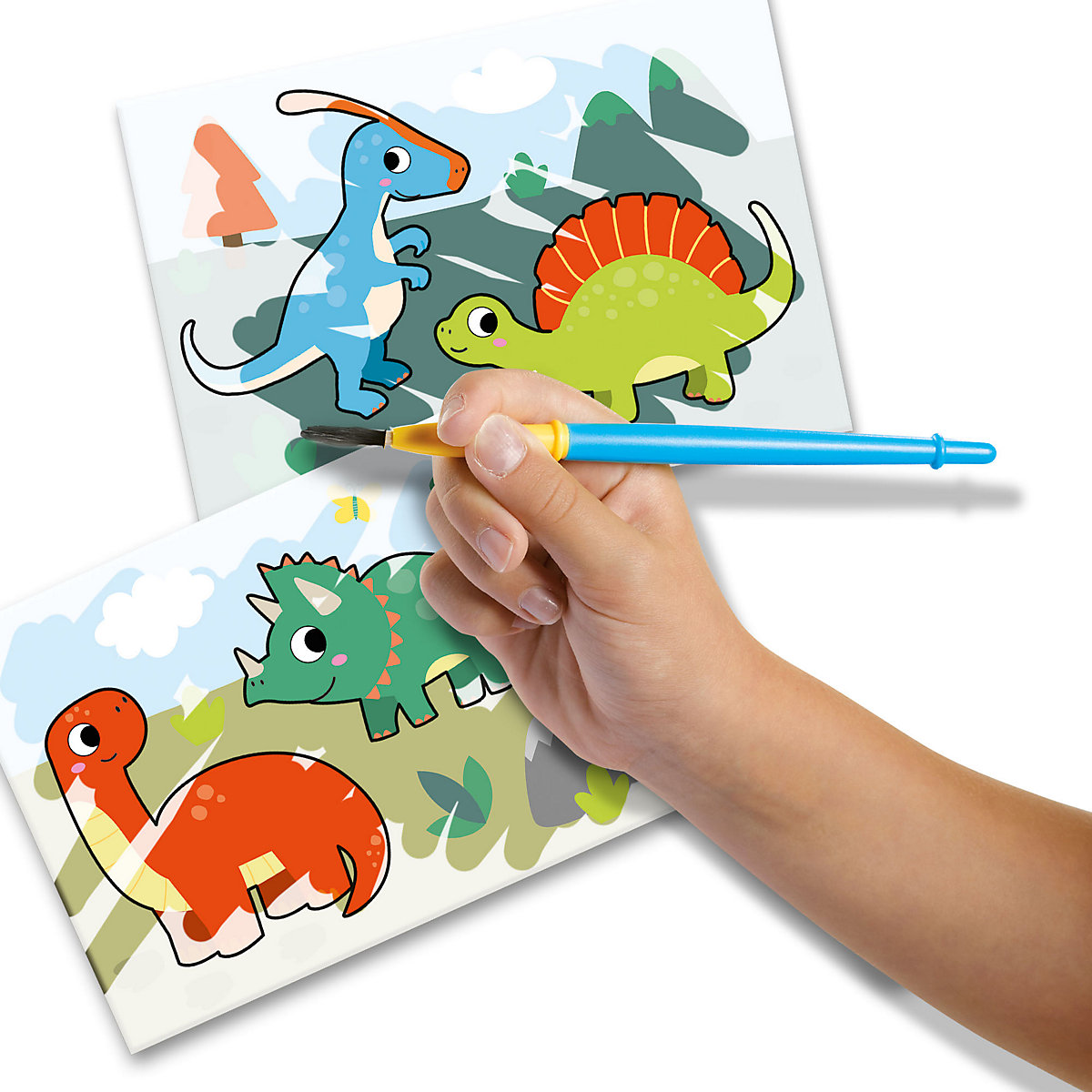 Malen mit Wasser - Dinos