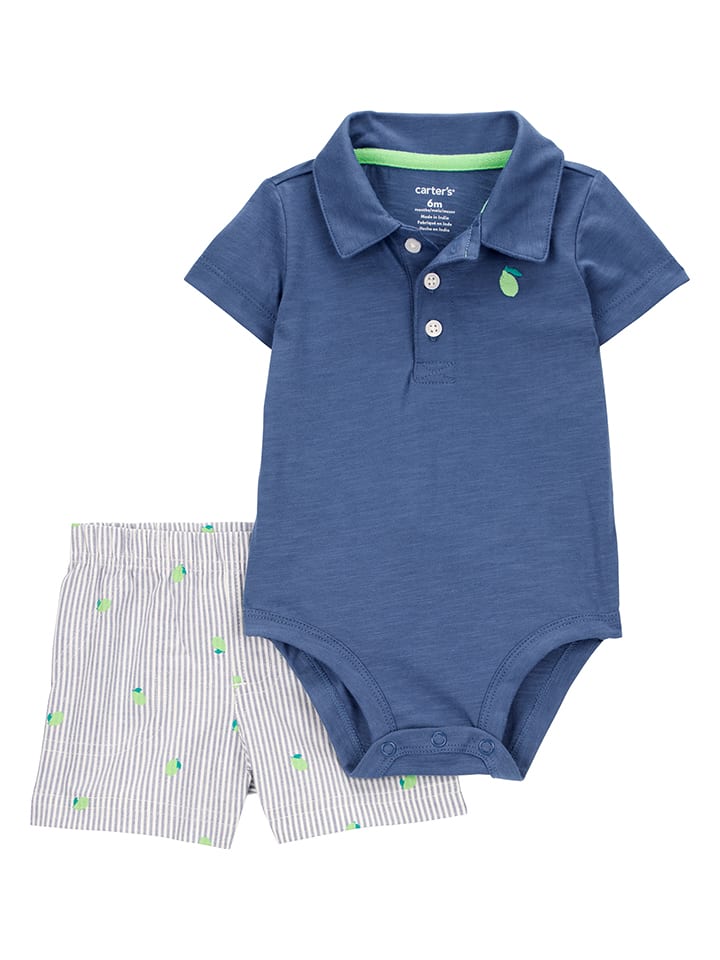 carter's 2tlg. Outfit in Blau/ Grau günstig kaufen
