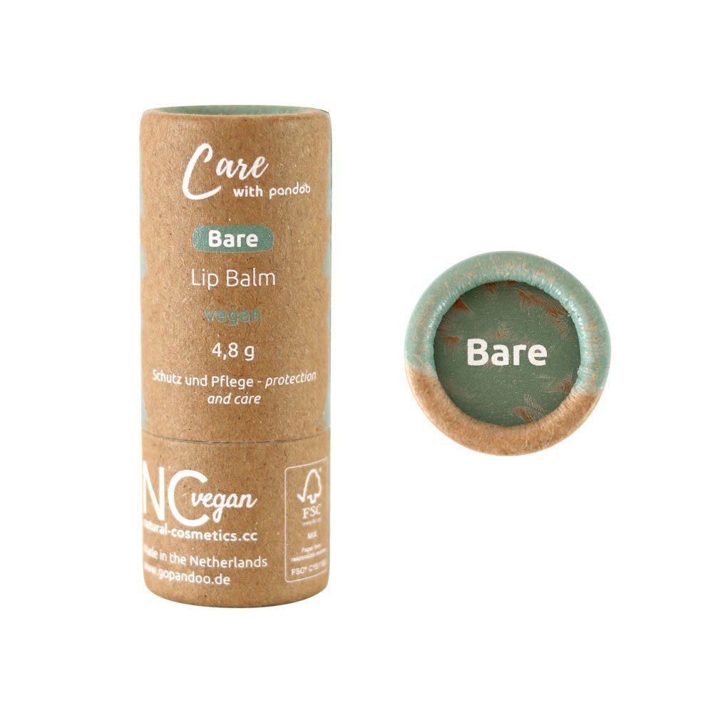 pandoo Lippenpflegestift Lip Balm, Bare, vegan & plastikfrei