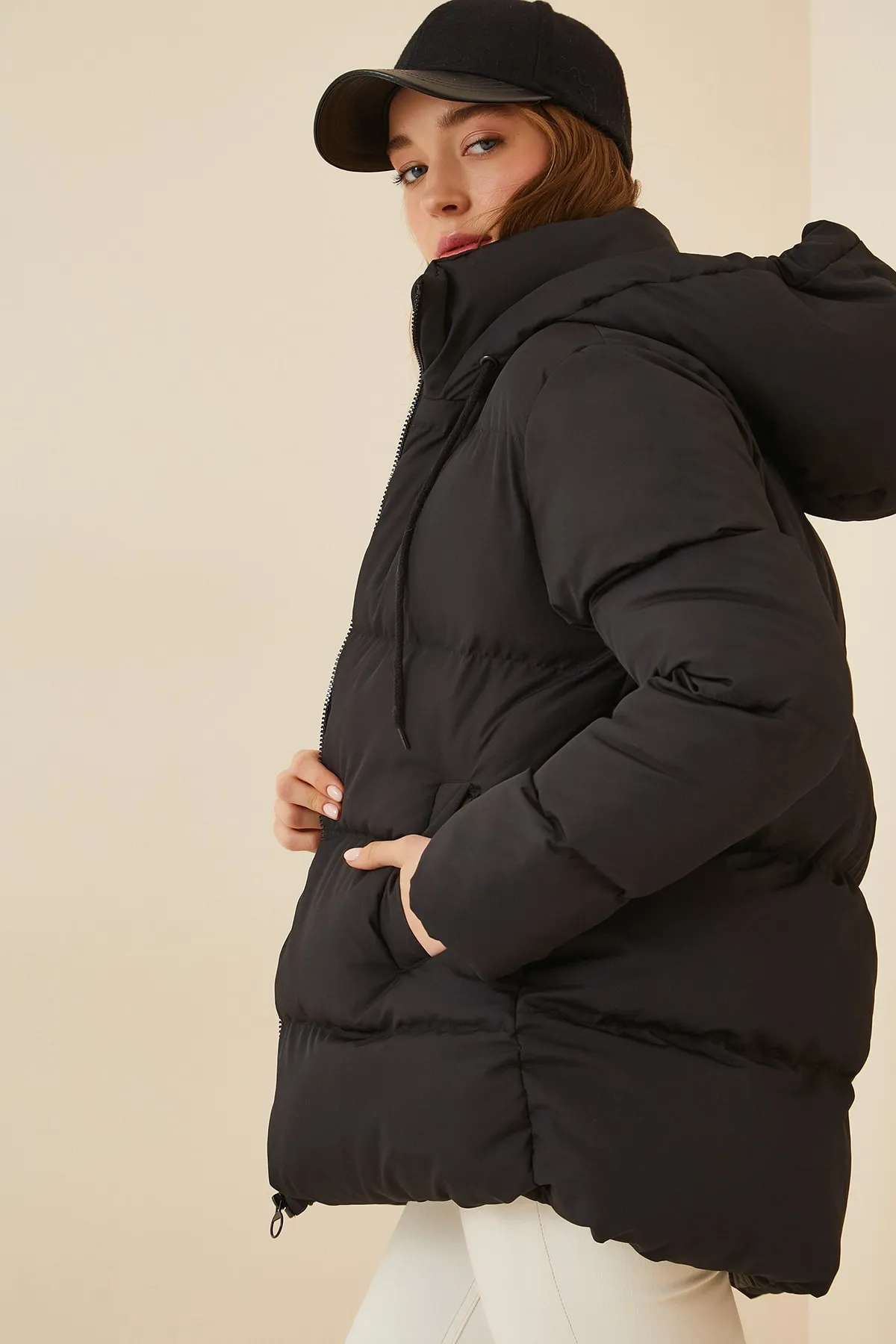 Happiness İstanbul  Winterjacke - Schwarz - Puffer