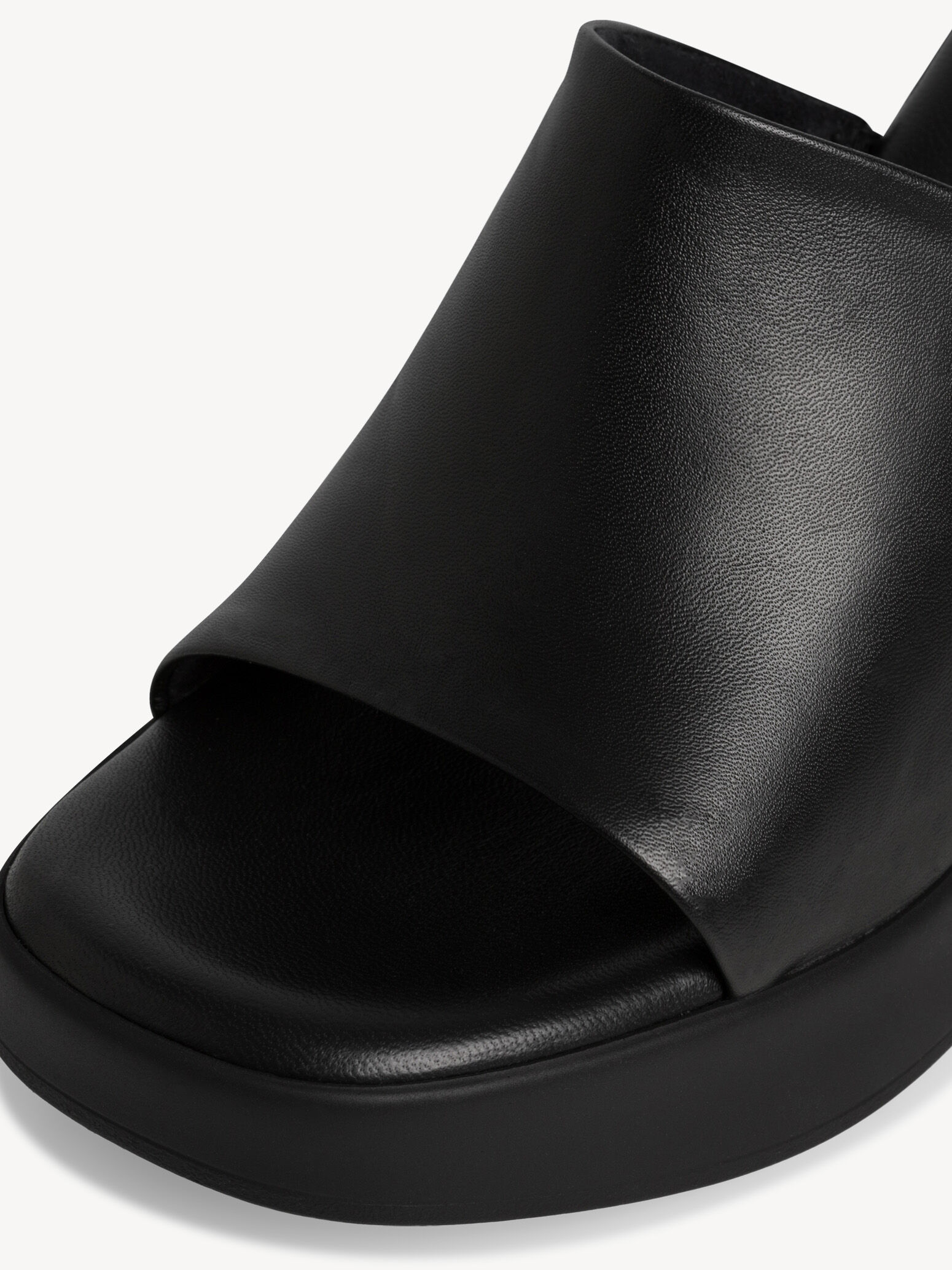 Mule en cuir - noir
