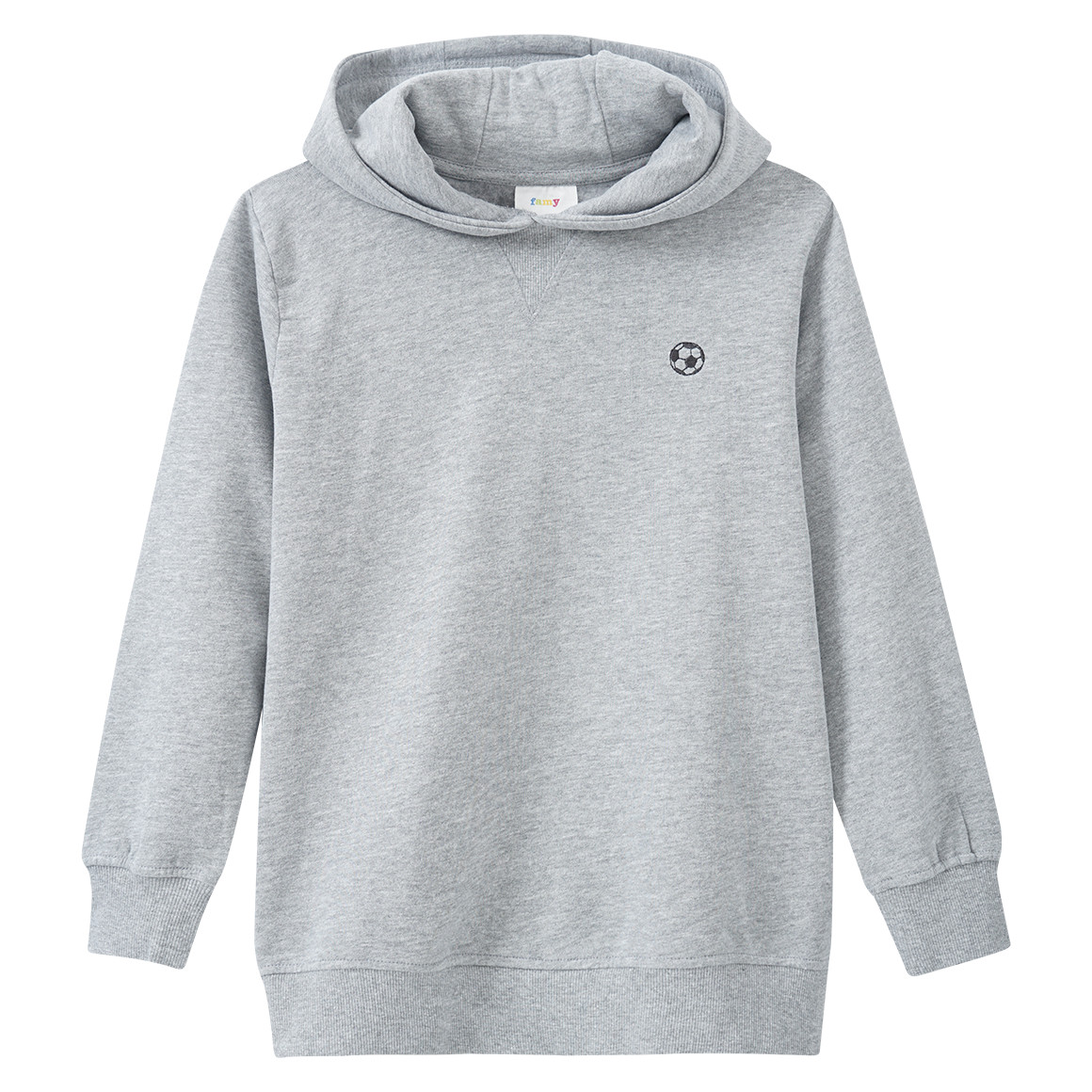 2 Jungen Hoodies mit Fußball-Stickerei