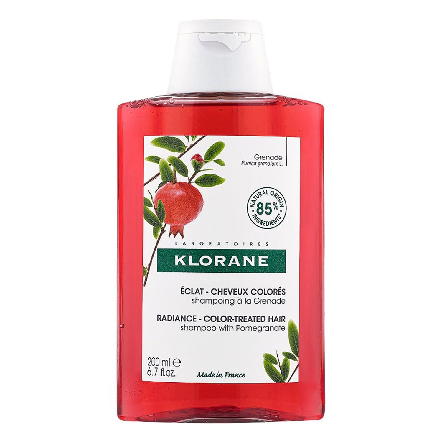 Klorane Shampoing Eclat Couleur à la Grenade - Cheveux Colorés 200 ml