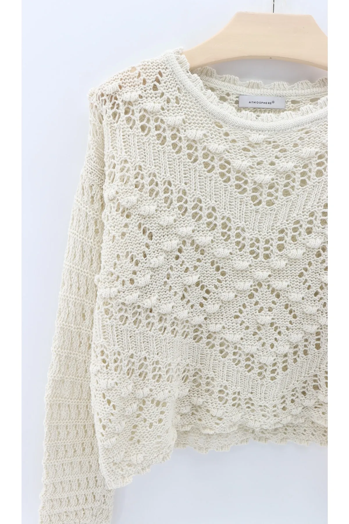 macharelbasic  Pullover - Beige - Regular Fit