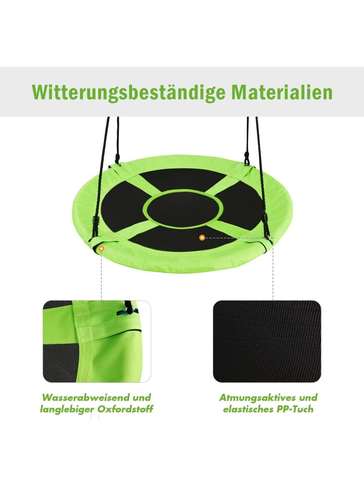 COSTWAY Nestschaukel φ100cm in Grün günstig kaufen onesize