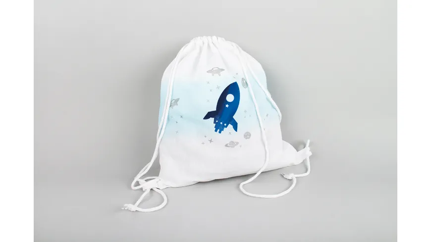 Rayher Turnbeutel mit Kordel weiss 38x42cm