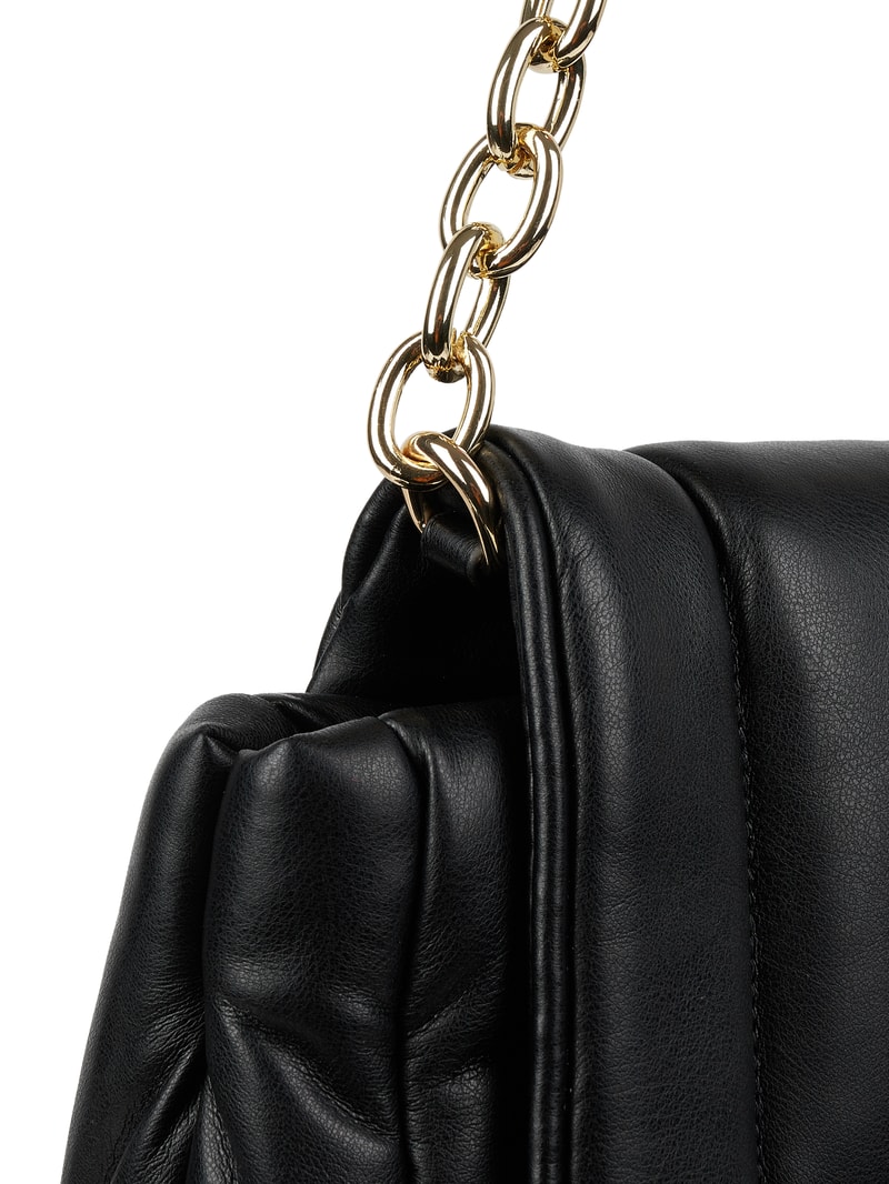 Handtasche in Leder-Optik Modell 'Pia' in schwarz