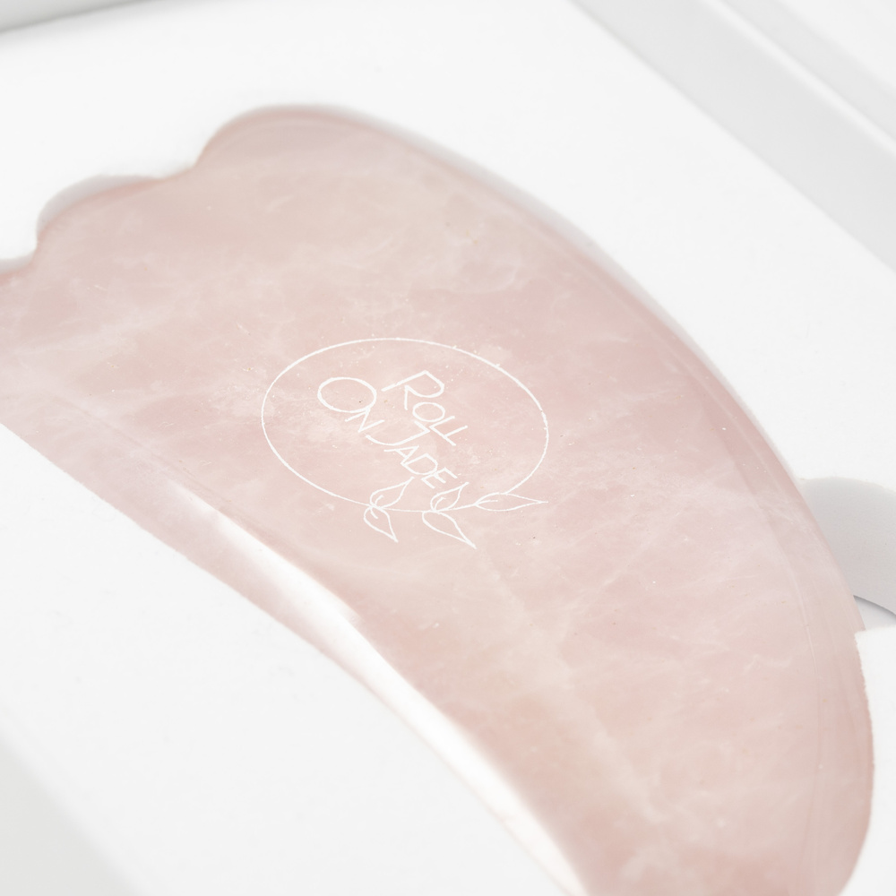 roll on jade Gua sha quartz rose Gua sha