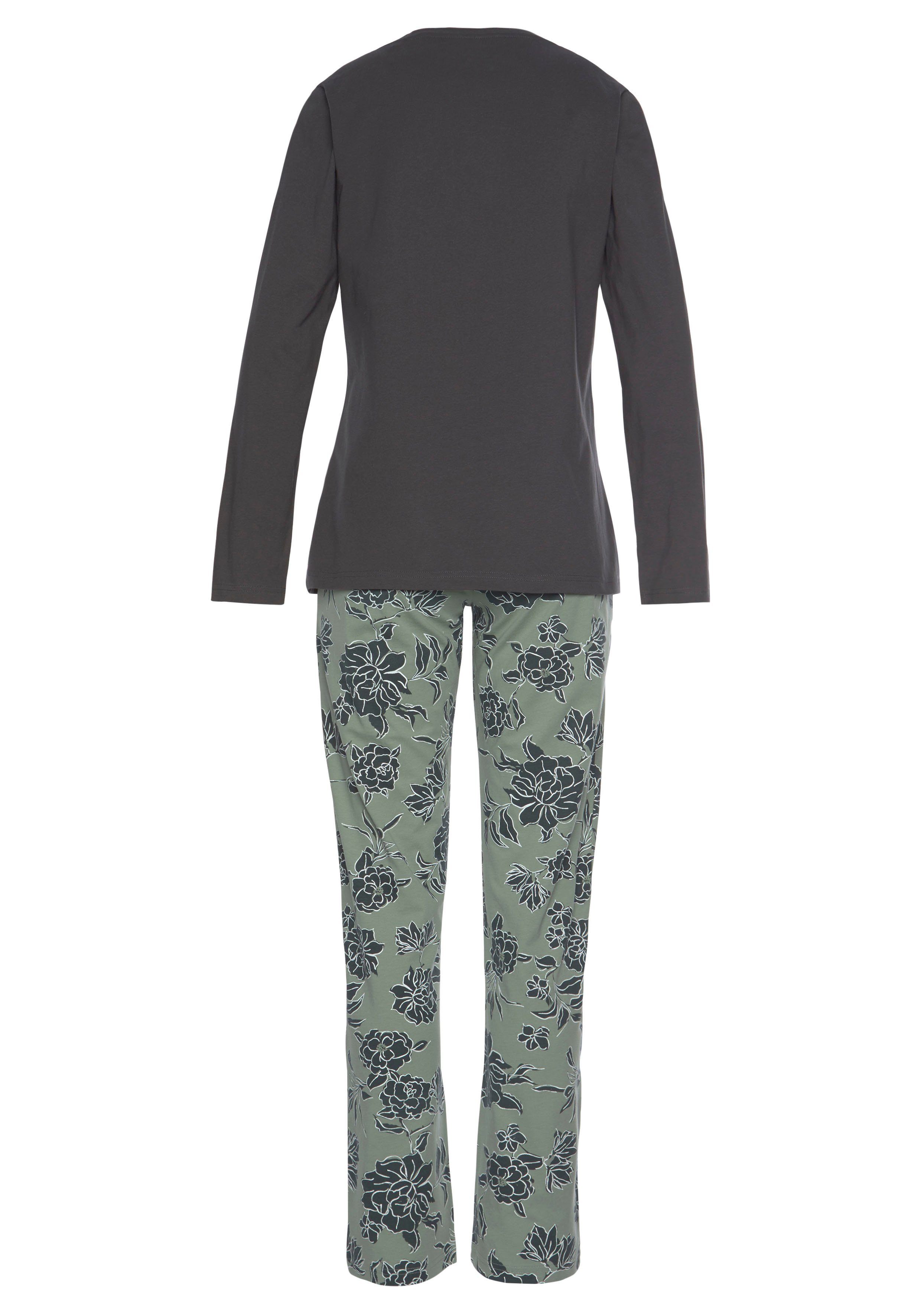 Vivance Dreams Pyjama (2 tlg., 1 Stück) mit großem Blumen-Druck