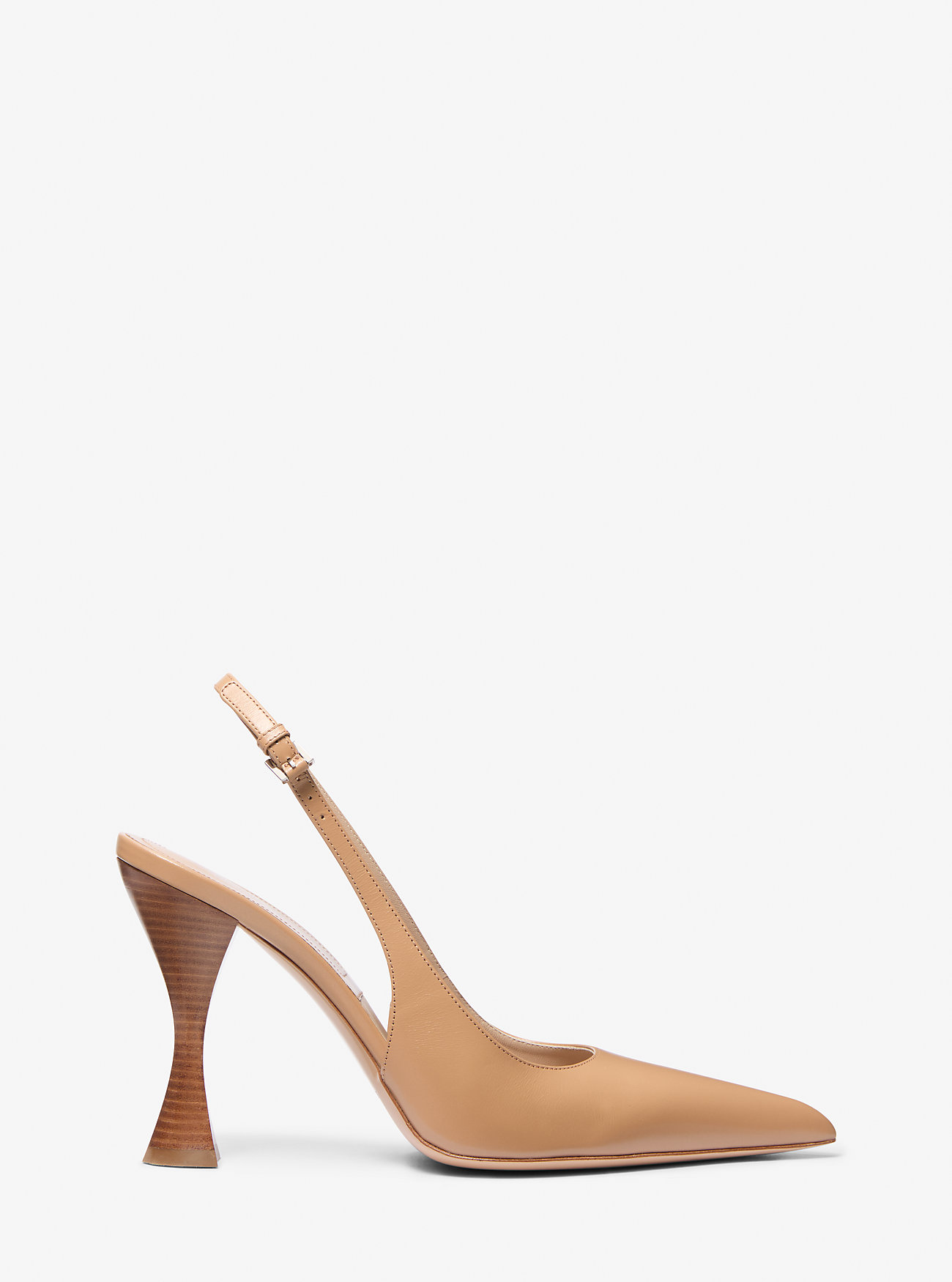 Isabella Leather Slingback Pump - PEANUT