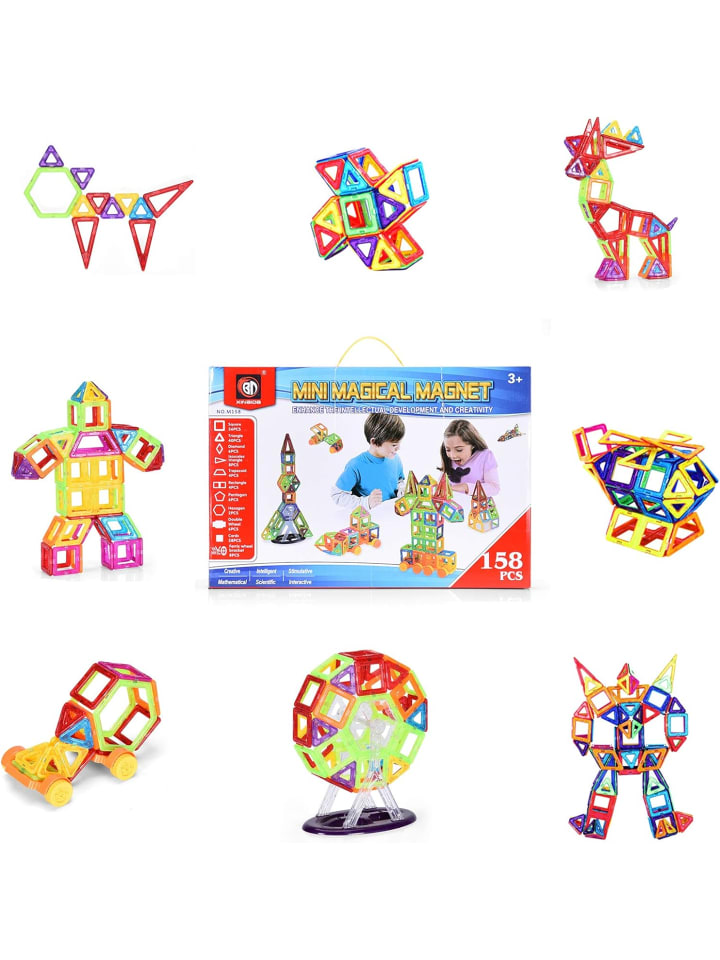COSTWAY 158 tlg. Magnetspielset ab 3 Jahren in Bunt günstig kaufen 51 cm