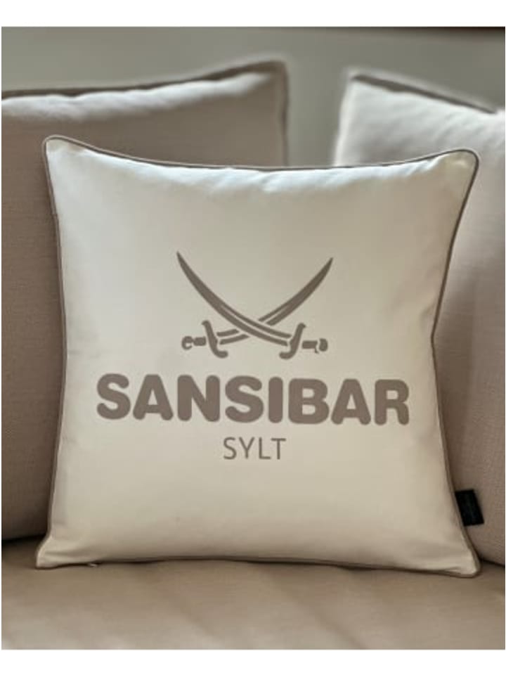 Sansibar Kissenhülle Classic in  Offwhite/Simply Taupe, 45x45 cm günstig kaufen 45x45 cm