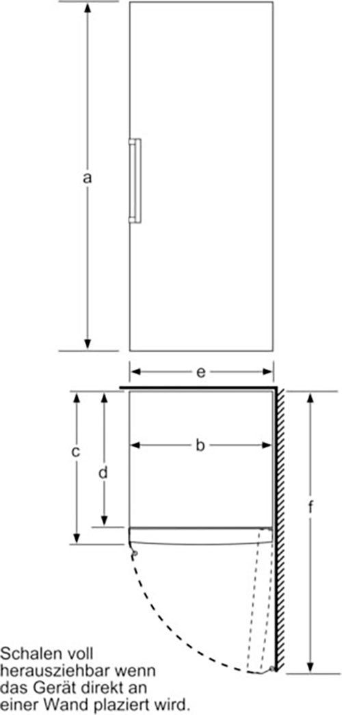 SIEMENS Gefrierschrank iQ300 GS36NVWEP, 186 cm hoch, 60 cm breit
