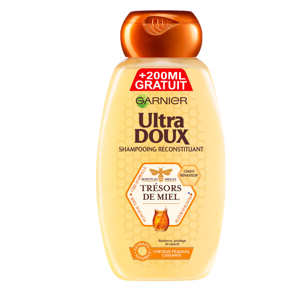 garnier Ultra Doux shampoing 600ML Trésor de miel Shampooing reconstituant Trésors de Miel