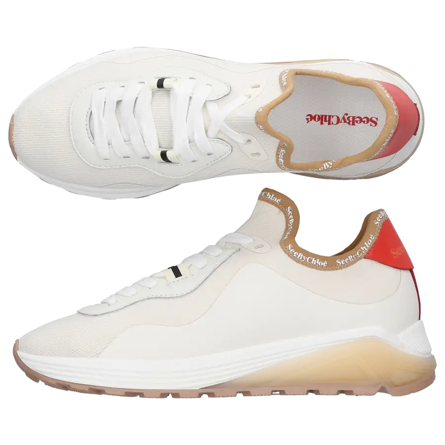 SEE BY CHLOÉ - Sneaker low SB38181A Kalbsleder - weiß